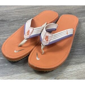 Nike Cortez '72 Womens Size 6 US 314934-181 Tango‎ White Outdoor Thong Flip Flop